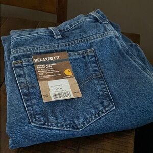 Carhartt Men's Relaxed Fit Straight Leg Jeans - Blue